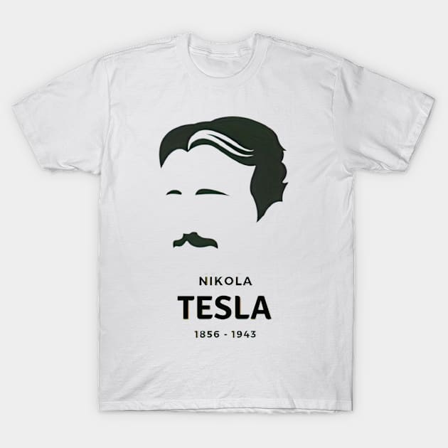 Nikola Tesla (1856 - 1943) T-Shirt by Artemis Art House